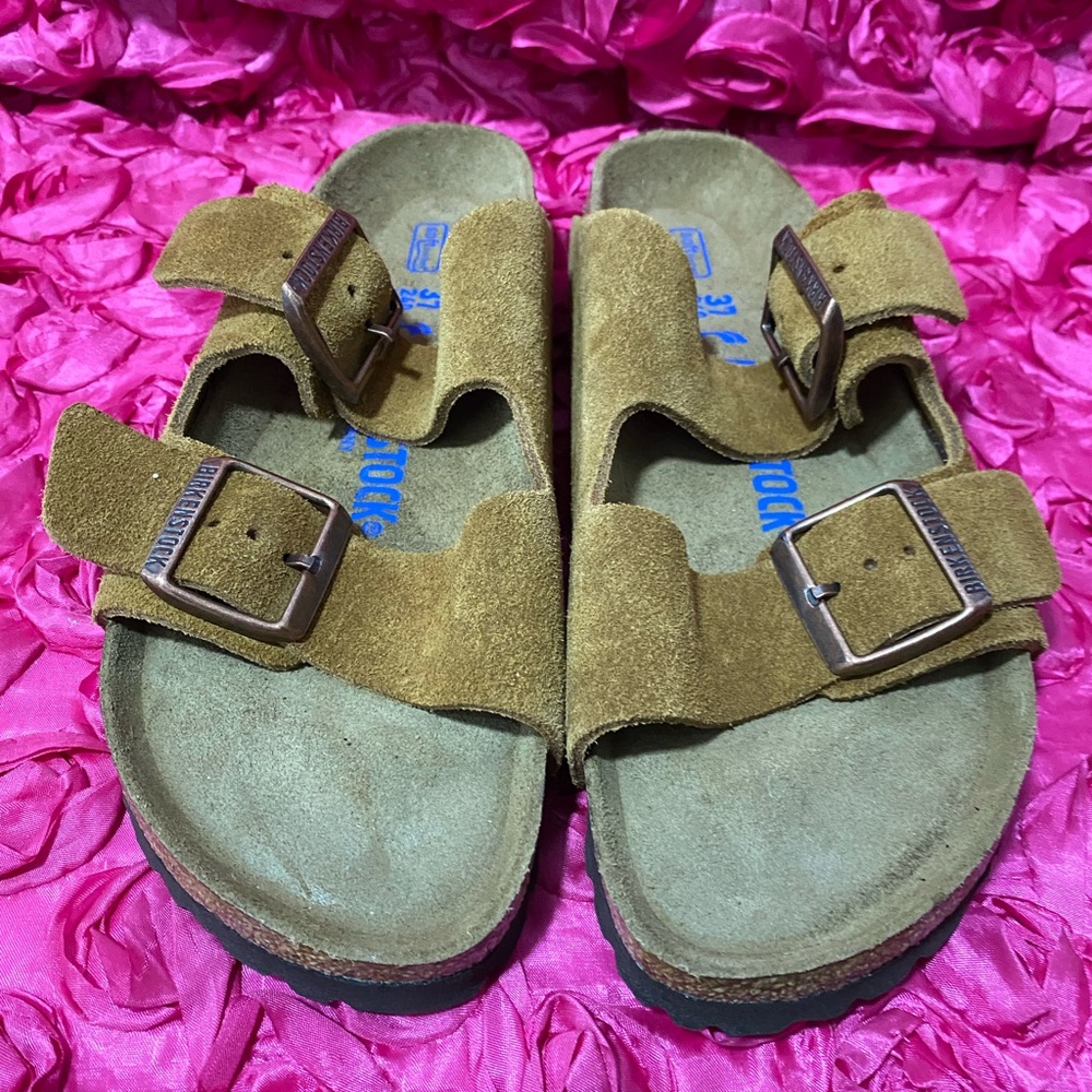Birkenstock Tan Suede Sandals - Picture 6 of 7